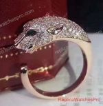 Replica Cartier Jewelry - Cartier Panther Ring Replica Rose Gold Diamond
